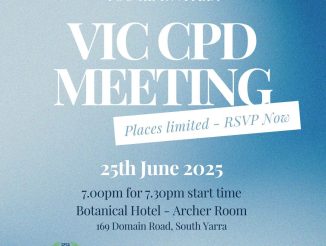 Invitation to VIC CPD aesthetic medicine education meeting at Botanical Hotel on 25 June 2025, with RSVP encouraged due to limited places